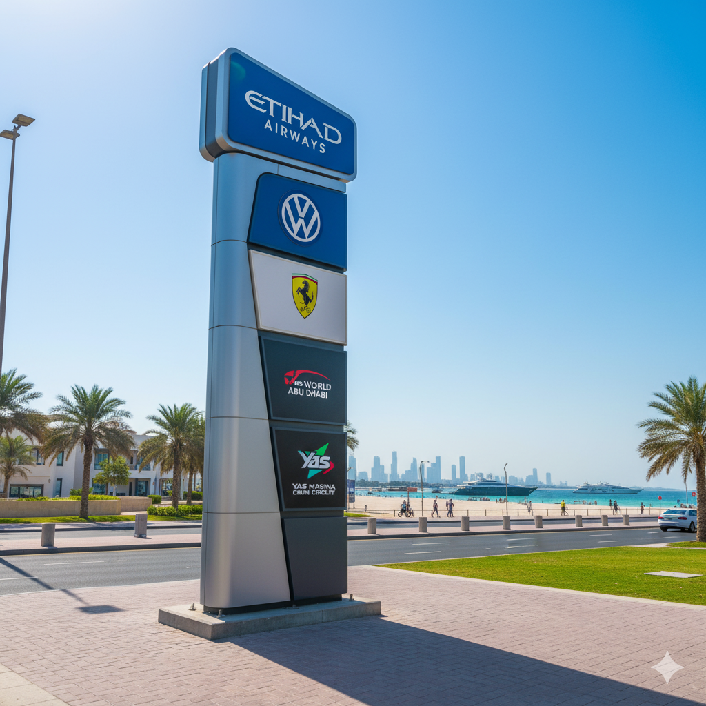 Pylon Signs & Totems Fabrication UAE